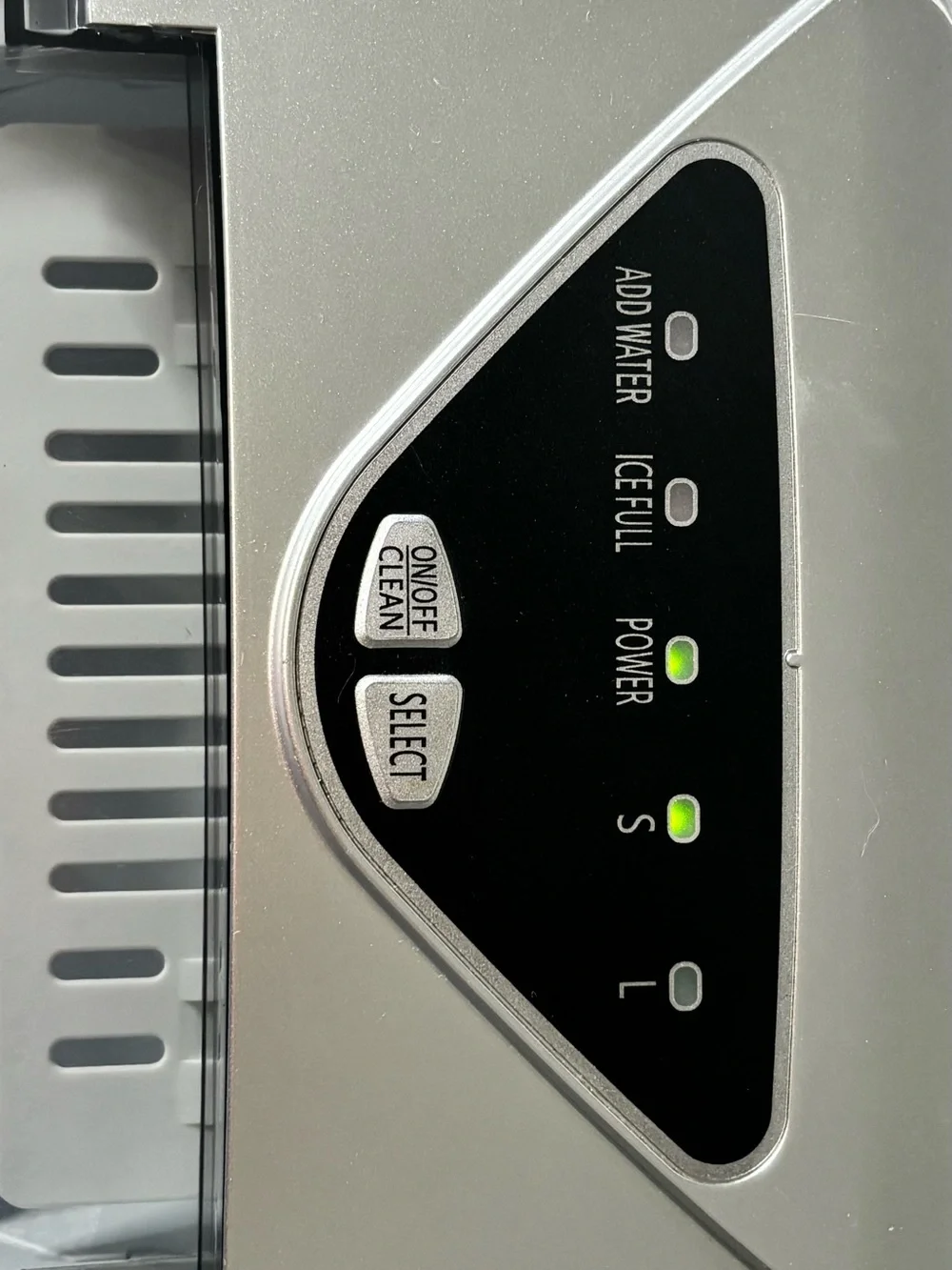 FOOING Countertop Ice Maker Machine Silver – Pre-Owned – Cosmetic Damage